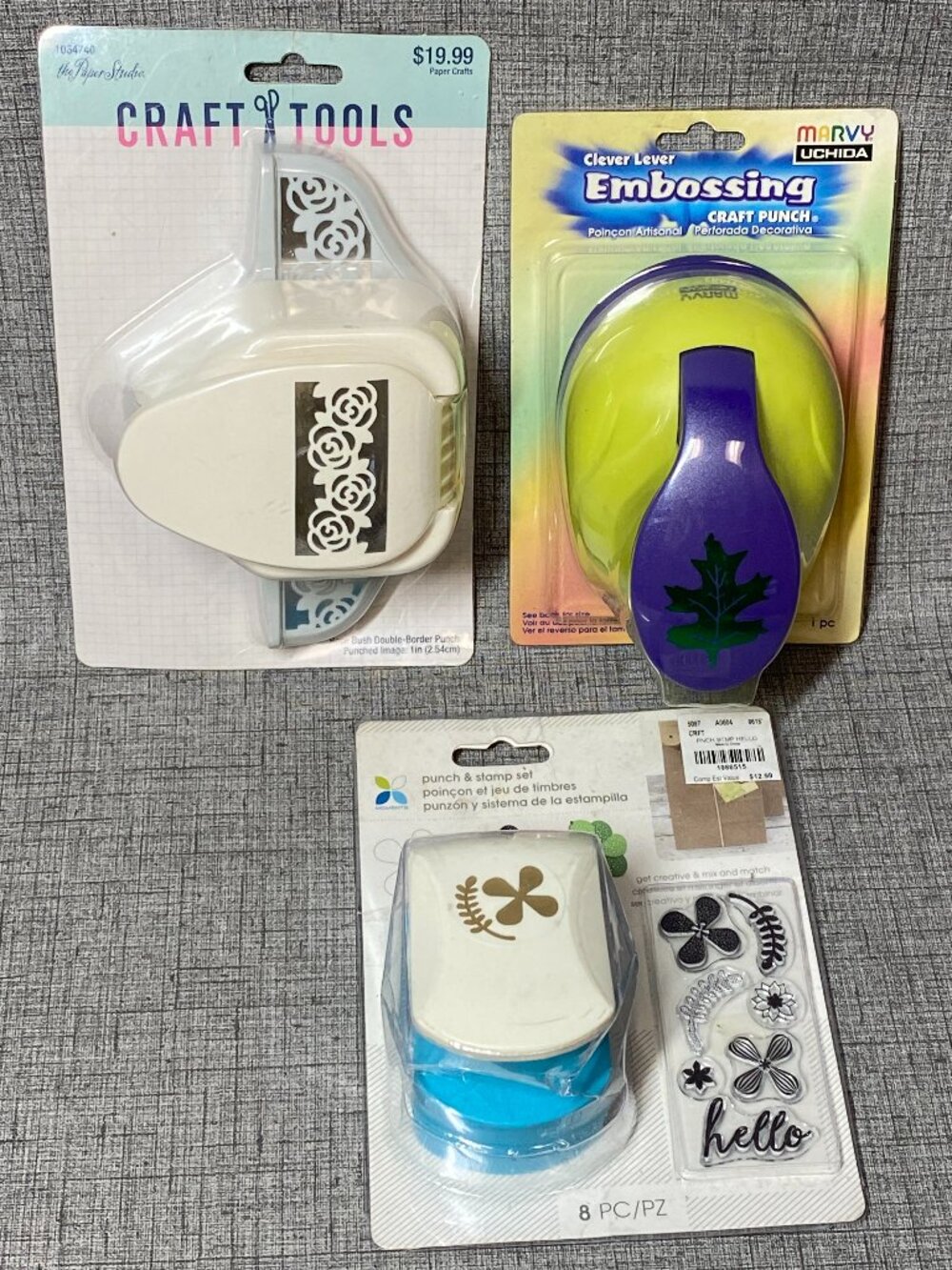 NEW Marvy Uchida “Clever Lever” Embossing Craft Punch Paper Studio Momenta Lot